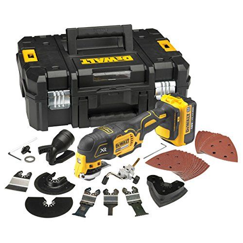 DeWalt DCS355M1-GB DCS355M1 Oscillating Multi-Tool 18V li-ion Cordless Brushless: (1 x 4Ah Batteries) with 35 Accessories, 18 V