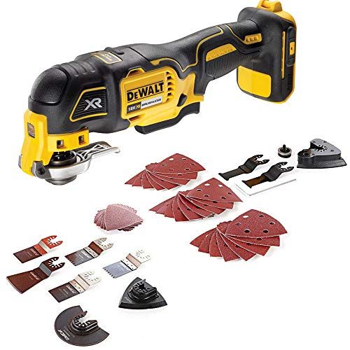 DeWalt DCS355N 18V XR Brushless Oscillating Multi Tool with 46 Piece Accessories Set