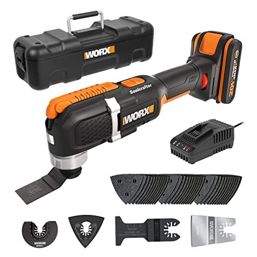 Worx 18V (20V Max): Sonicrafter Cordless Oscillating Multi-Tool, PowerShare, Variable Speed, with Accessories, Battery and Charger Included, WX696