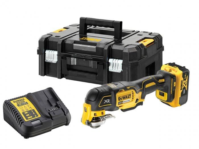 DeWalt 18V XR 5Ah Li-Ion Cordless 3 Speed Oscillating Multi-Tool Kit: DCS356P1-GB