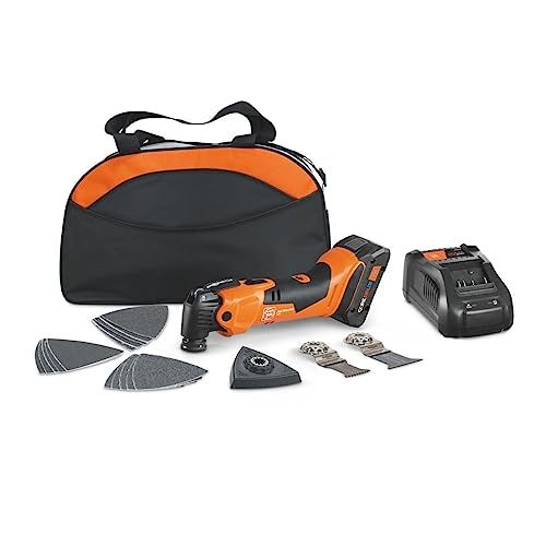 Fein MultiMaster: AMM 500 AS Cordless Oscillating Multi-Tool Kit with QuickIN System - StarLockMax Mount, 18 V AMPShare, 4 Ah, Nylon Bag